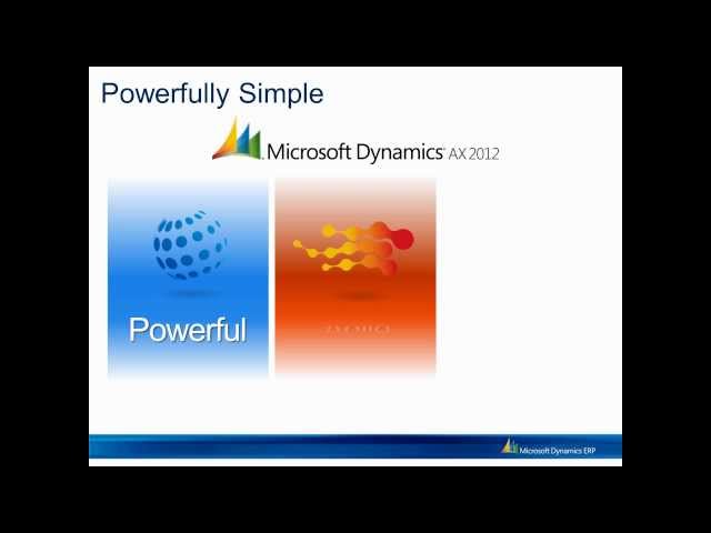 Microsoft Dynamics AX2012 Overview Webinar