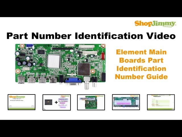 TV Part Number Identification Guide for Element Main Boards (LCD, LED, Plasma TVs)