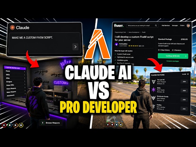 Claude AI vs $100 Fiverr FiveM Developer... INSANE!