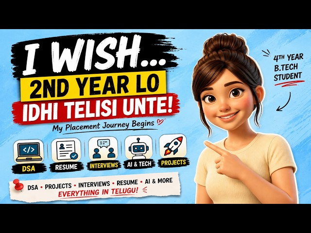 I Wish I Started This in My 2nd Year... | My Placement Journey Begins 🚀 | Telugu