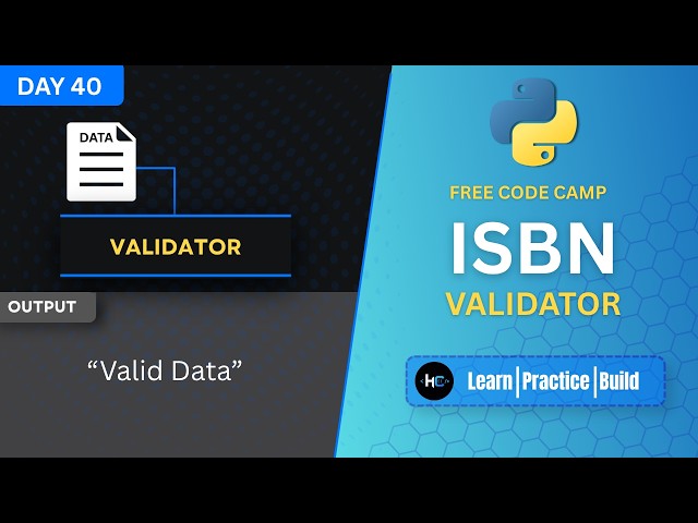 FreeCodeCamp Debug an ISBN Validator Project | Learning Python Day 40