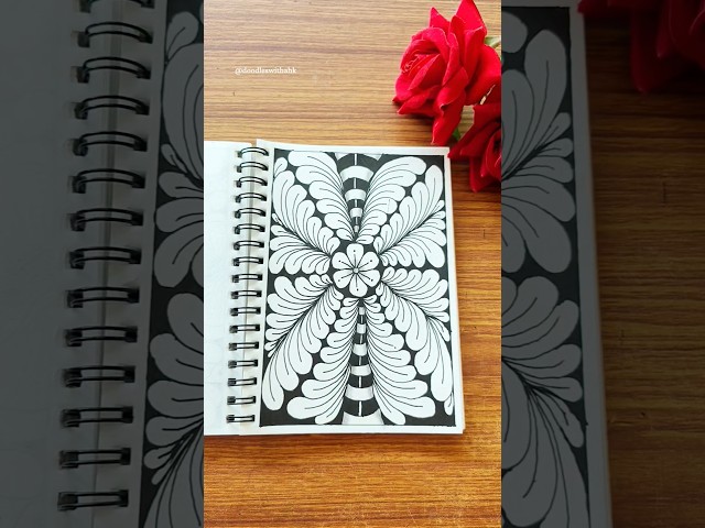 Day 129/? - Easy Flower Doodle Art Tutorial | Step-by-step #doodleart #fyp #zenart #doodle