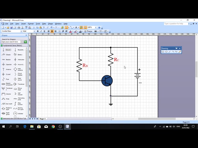 Drawing Electronics Circuit by Microsoft Visio 2007