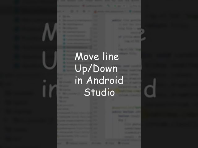 Move line up/down in android studio #androidstudio #appdevelopment #learnandroid #androidtutorial