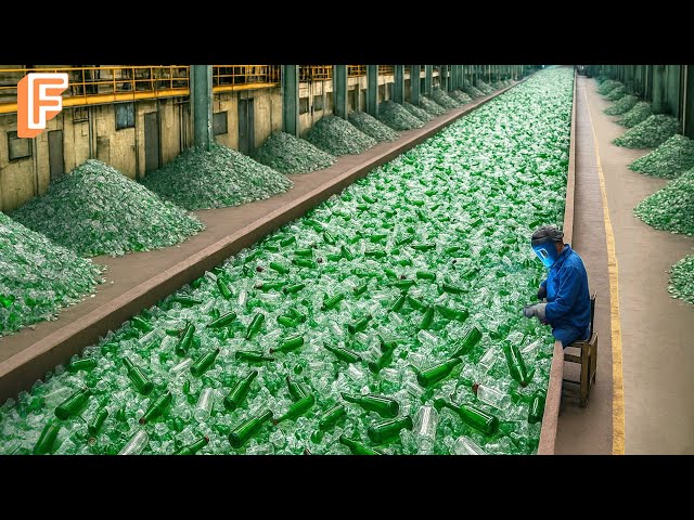 How Millions of Glass Bottles Are Recycled In Factory – Massive Glass Recycling Line
