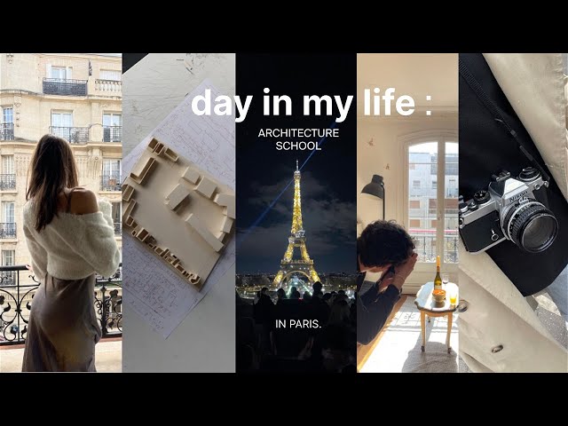 day in my life in Paris  | Architecture school, coffee shops, film photography, & more.