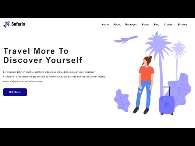 One Page Website Template in HTML and CSS | Source Coder 2022
