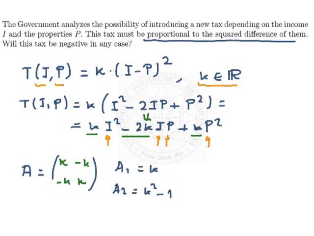 Tax and quadratic forms