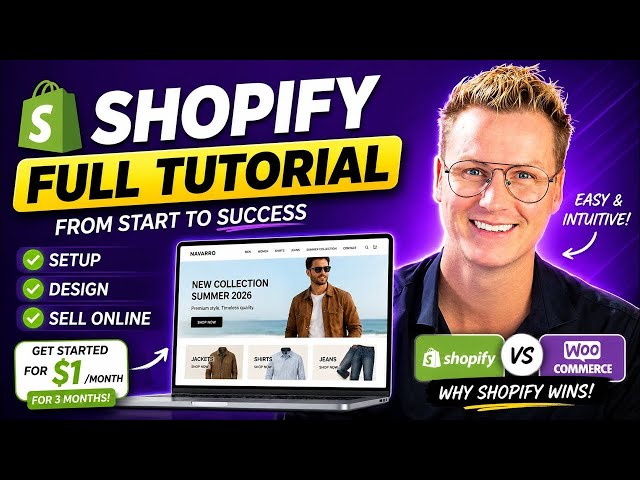How To Create A Shopify Store 2026 | Complete Ecommerce Tutorial For Beginners