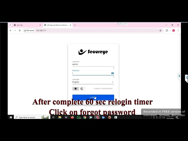 How to reset password of #secureye Starling IP camera Tutorial #password #smartphone #hikvision#cctv
