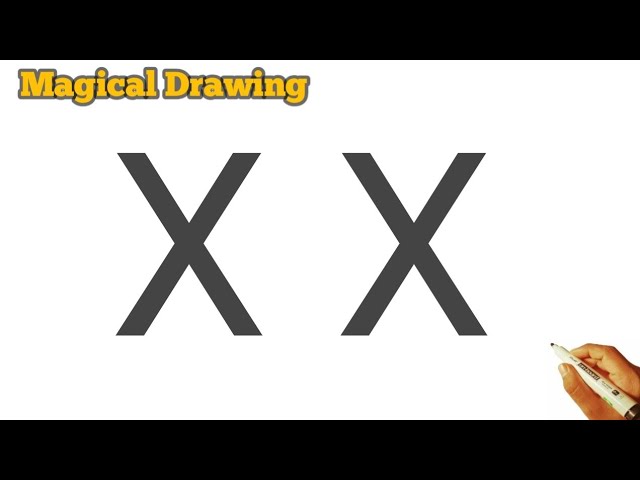 Magical Drawing from XX letter very easy step by step