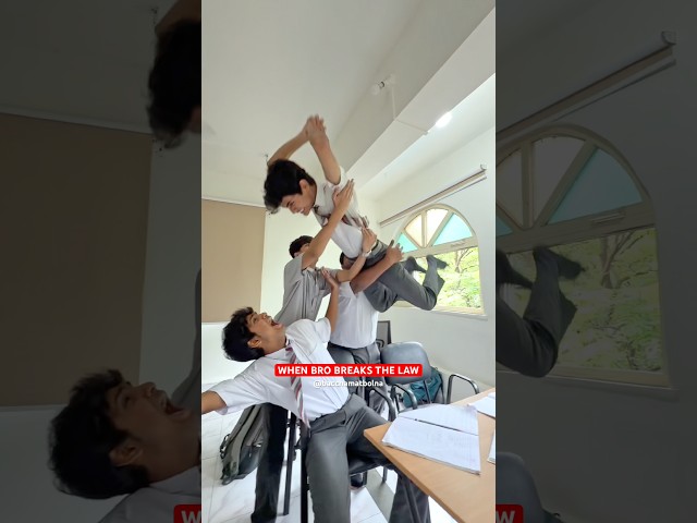 WHEN BRO BREAKS THE LAW #shorts #friends #school #schoollife #comedy #funny #fun #explore #memories