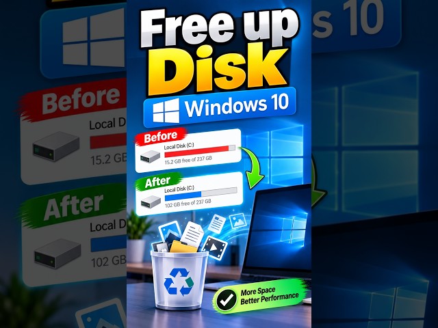 How To Free up Disk Space on Windows 10 ( 2026 )