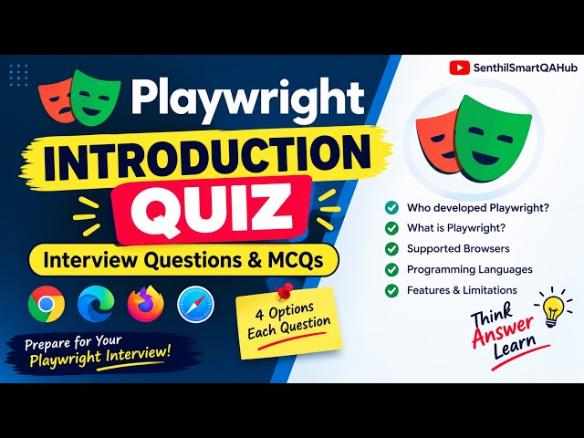 Playwright Introduction Quiz | Interview Questions & MCQs | Playwright Tamil