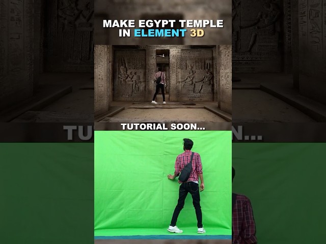Egypt Temple CGI editing in element 3d #edit #3dmodel #tutorial #3dmodeling #aftereffects