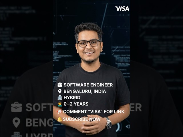 Visa Hiring 2026 | Software Engineer | 0–2 Years | Freshers | Bengaluru | Hybrid