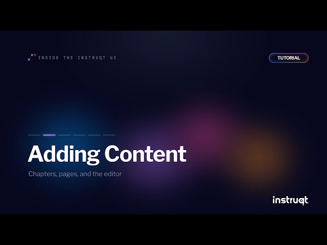 Instruqt Tutorials | Inside the Instruqt UI: Adding Content