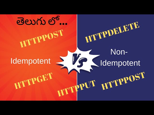 Idempotent & Non-Idempotent HTTP verbs.