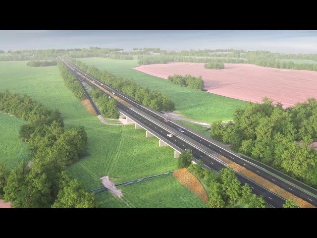 Southern Link Road - computer generated flyover video