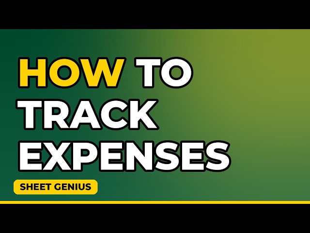 How to Track Expenses in Excel (Monthly Budget Spreadsheet)