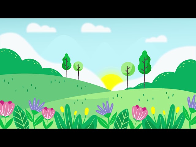 4K Animated cartoon background landscape l Free cartoon background video l loop animation