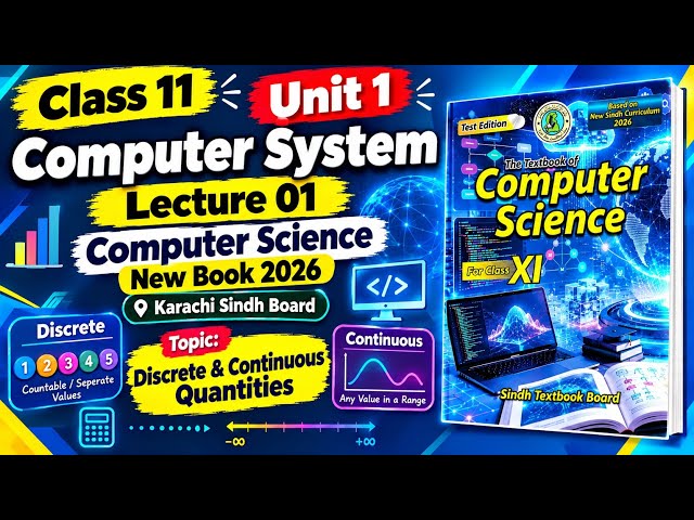 Class 11 Unit 1 Computer System lecture 01 Computer Science New Book 2026 | Karachi Sindh Board 