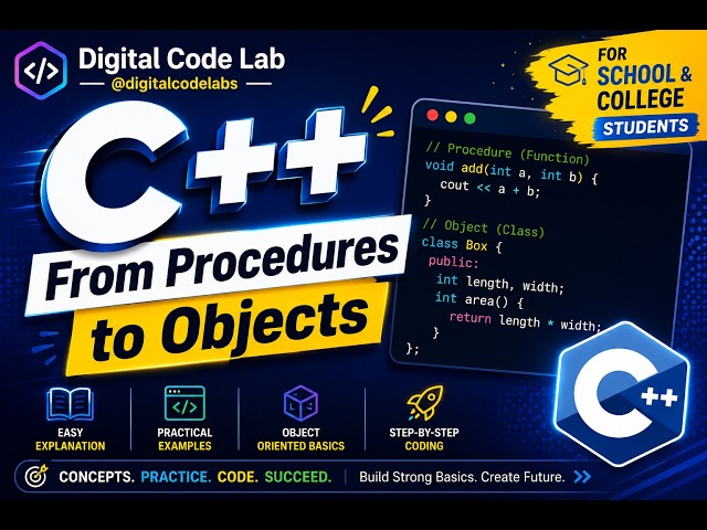 C++: From Procedures to Objects | Complete Introduction to Object-Oriented Programming (OOP)