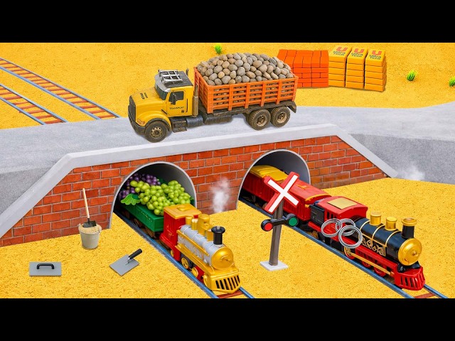 DIY Construction Science Project - Building a Railway Tunnel with Train