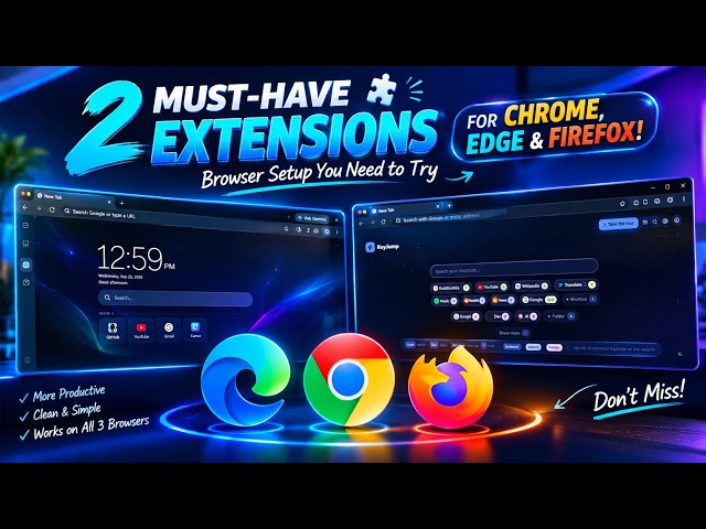 🔥 2 Must-Have Extensions for Chrome, Edge & Firefox! 🤯 | Browser Setup You Need to Try | ®™ |