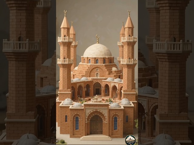 They Built a Mosque With TINY Bricks! 😱🕌 | Miniature Masjid Construction #Shorts