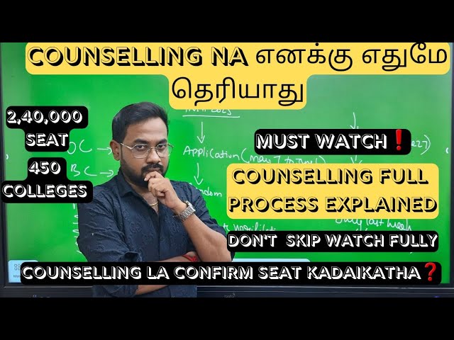 Counselling na I don't know anything| TNEA-2025 counselling fully explained
