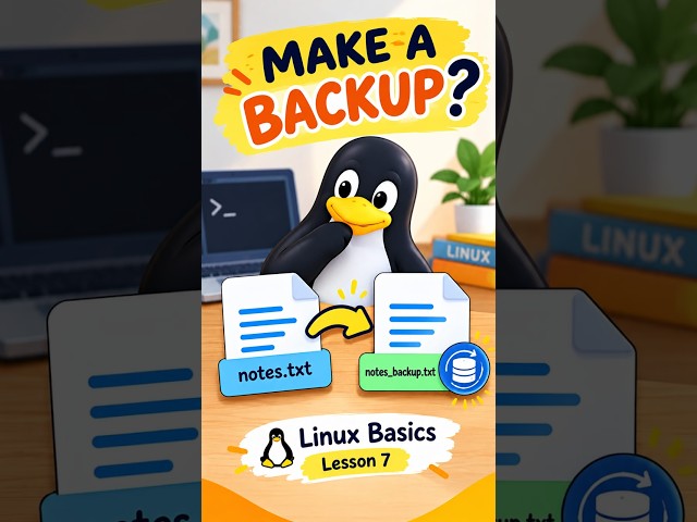 Linux File Backup Kaise Banaye? 🐧 | #Shorts