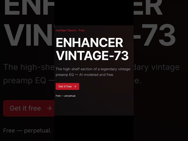 FREE Vintage EQ Plugin? 🤯 Enhancer Vintage-73 Adds Analog Warmth!  #musicproducer