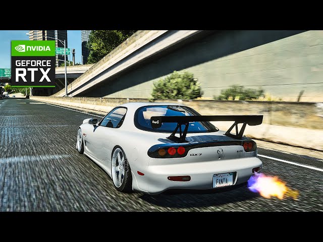 ► GTA 5 4K REAL LIFE Graphics ✪ Mazda RX-7 Anti Lag Mod 🔥 GTA 6 Graphics - RTX™ 3090