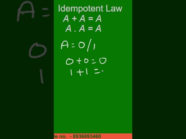 Idempotent Law  #trending #tredingshorts #shorts   #shortvideo #shorts, #viralshorts