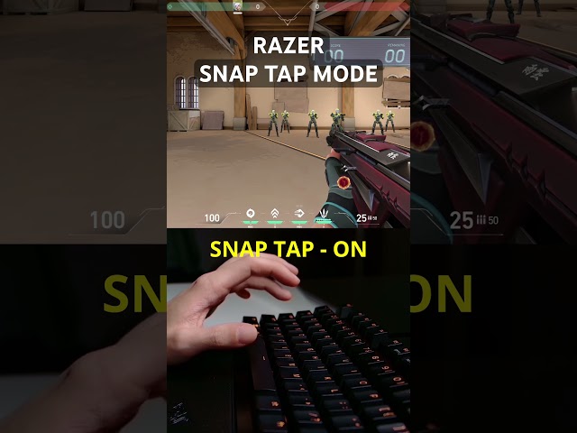 Razer’s new Snap Tap Mode Update #gaming #valorant #huntsmanv3pro #keyboard #razer