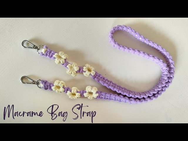 Macrame Bag Strap Daisy | Macrame Flower Pattern Tutorial