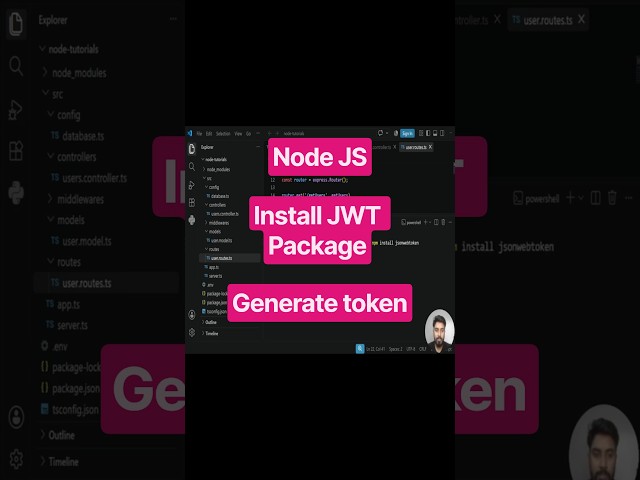 JWT Authentication in Node.js | TypeScript | Install jsonwebtoken & Generate Token | MERN 2026 | #42