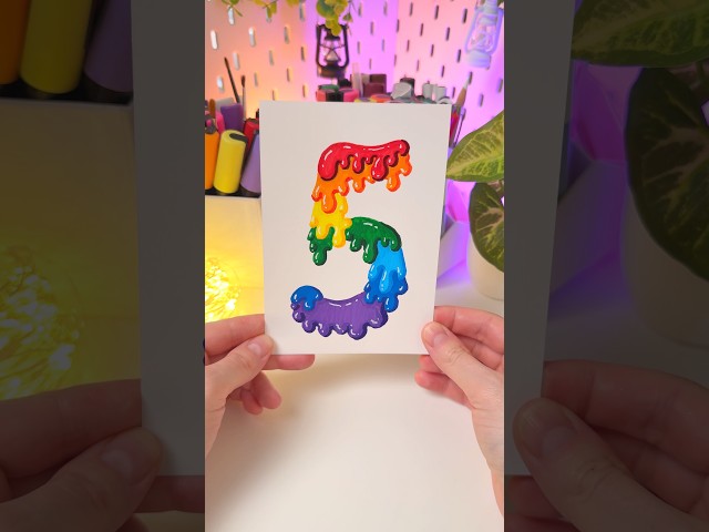 Rainbow Drip Art Technique💧Next? #shorts #arttechniques
