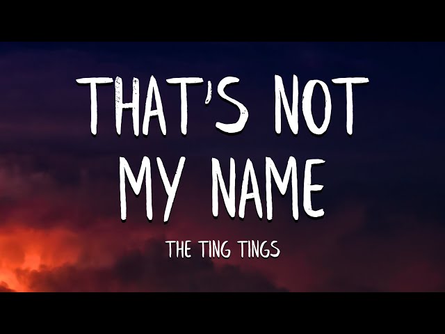 The Ting Tings - That's Not My Name (Lyrics)