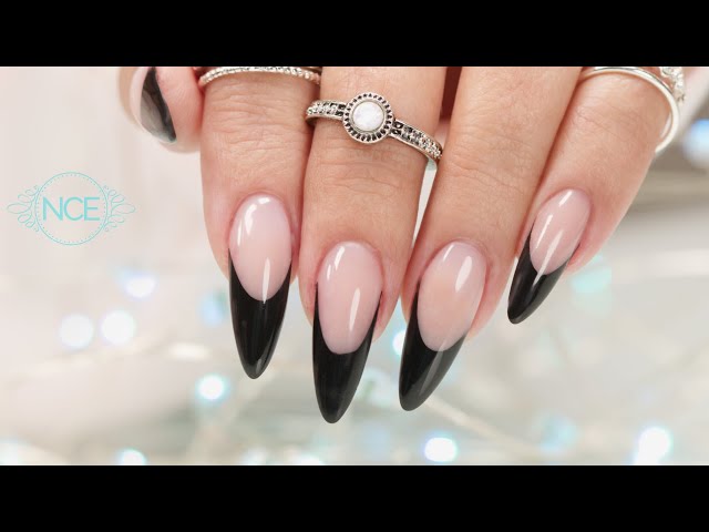 Pro Tips to Create a Crisp Smile Line - Black French Acrylic Detailed Tutorial