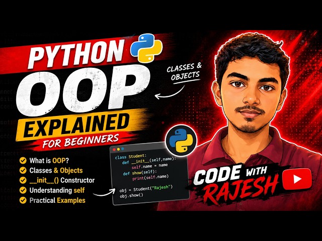 Python OOP Explained for Beginners | Classes, Objects, init & self