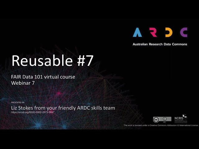 FAIR data 101 training - Reusable #7