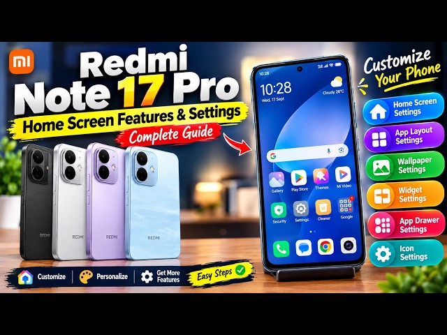 Redmi Note 17 Pro Home Screen Features & Settings | Home Screen Setting 🔥