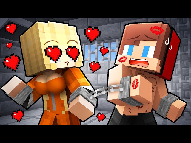 Prisoner JJ Chained to a Crazy Fan Girl - Minecraft Animation with Mikey