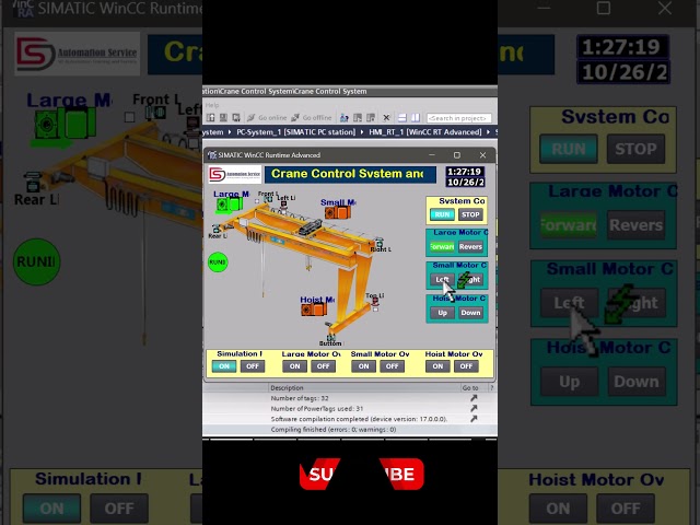 Crane control system part 2 #plc #automation #machine #factory #industrialequipment #scada
