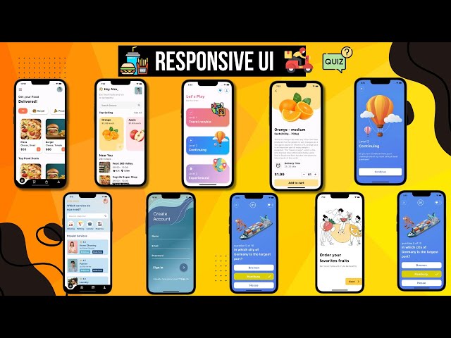🔥📱 Create Responsive Flutter UI App with 3 REAL Projects | Flutter Tutorial  for beginners 2025