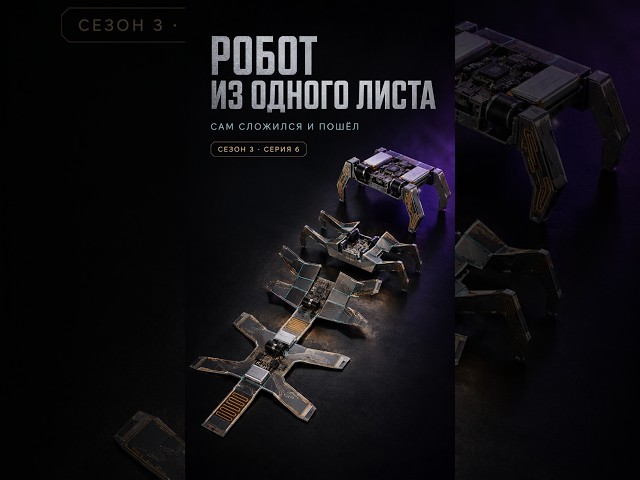 S3E6 — «Робот-трансформер из одного листа» #роботыизскладок #origamirobot #selfassembly #futuretech