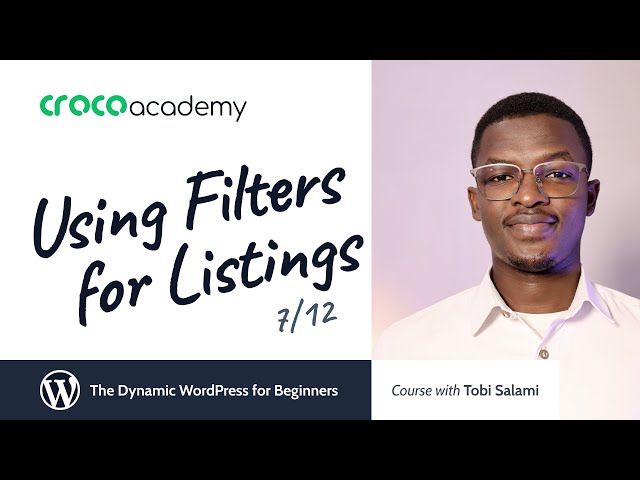 WordPress Listing Filters with JetSmartFilters | Crocoblock Academy