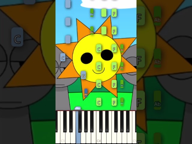 Sprunki PYRAMIXED Mr. Sun (Piano Tutorial)